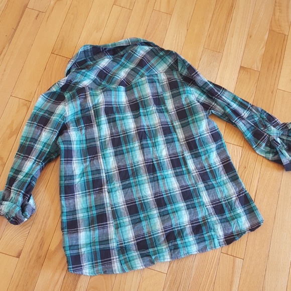 Green and Black Plaid Shirt - Picture 4 of 4